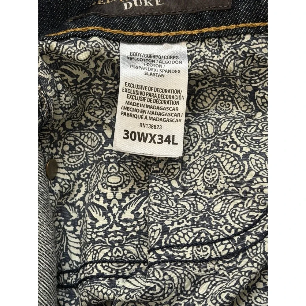 Cody James Duke Jeans Mens 30x34 Fits 32x32.5 Relaxed Bootcut Cowboy Denim Pants